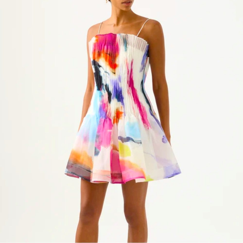 AJE Celestial Pleated Mini Dress in ABSTRACT
SUNSET AU 8, US 4
